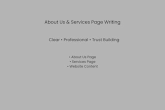 write a professional about us or services page for your website