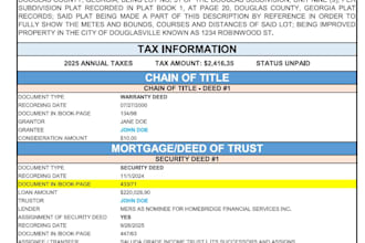 do US property title search and chain of title etc