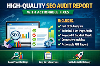 do a full website seo audit report with actionable fixes