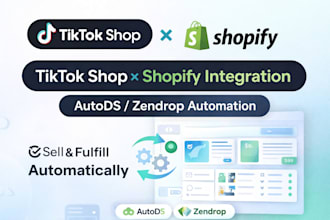 create tiktok shop shopify drosphipping store integration via autods zendrop