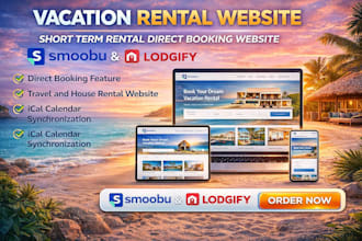 design vacational rental website, direct booking airbnb, smoobu, lodgify website