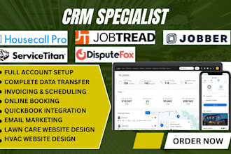 setup disputefox jobber housecall pro jobtread servicetitan for your business