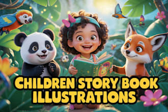 illustrate kids story book children book illustration children story book