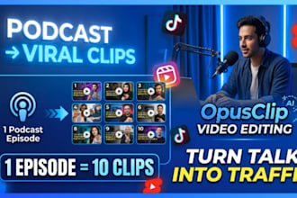 turn your podcast into viral short clips using opus clip