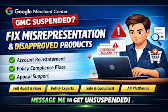 fix google merchant center gmc suspension misrepresentation disapproved products