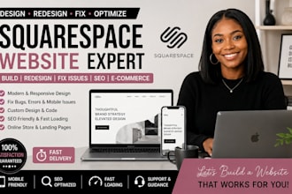 fix squarespace website redesign and build  squarespace website design with SEO