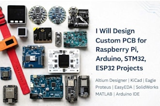 design custom pcb for raspberry pi, arduino, stm32, esp32 projects
