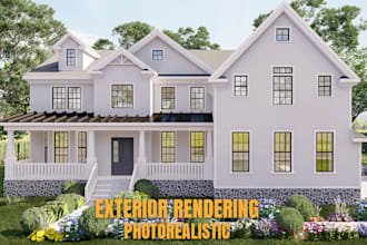 do 3d exterior rendering and realistic architectural visualization