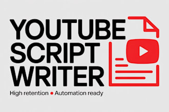 write engaging youtube video scripts  script writer movie script film script