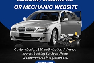 build a custom garage website design with vehicle listings