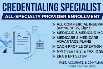 do provider credentialing, insurance enrollment and contracting