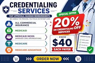do credentialing, provider enrollment for all speciality
