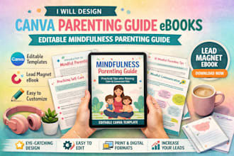design canva parenting guide ebooks lead magnet editable mindful parenting guide