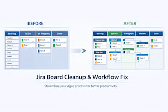 setup jira workflow fix board cleanup backlog sprint epic tasks