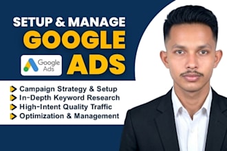 setup and manage google ads ppc campaigns as your dedicated ads manager