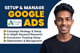 setup and manage google ads ppc campaigns as your dedicated ads manager