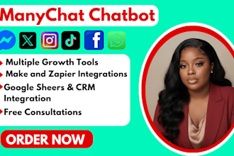 develop manychat automation, many chatbot, instagram chatbot, fix manychat bugs
