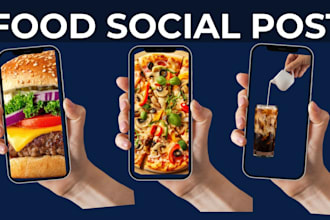 design food social media posts and restaurant posts for instagram