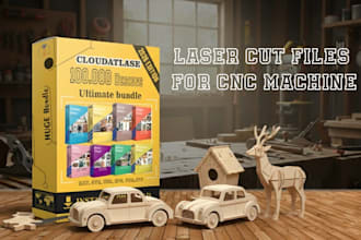 send you a link of 100 000 cnc laser cut designs ready to use
