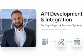 develop apis and integrate apis for sports, crypto, payment
