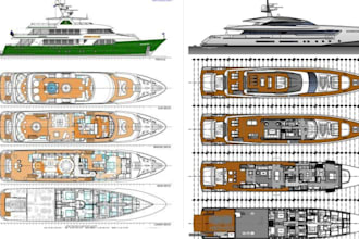 review and design yacht ship boat catamaran and ga plan as a naval architect
