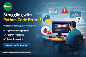 fix python, django, fastapi bugs or errors and script issues