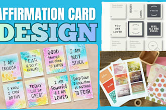 design affirmation card thank you card motivational card affirmation design