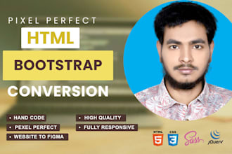 convert figma to HTML pixel perfect using bootstrap 5 and sass