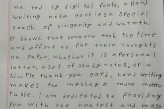 hand writing assignment job