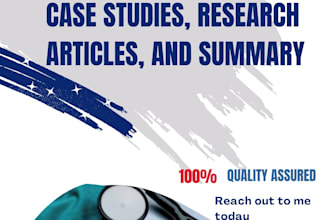write medical case reports, case studies, research articles, and summary