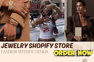 design jewelry shopify fashion store watch rings necklaces store fashion website
