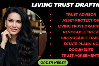 usa attorney to develop custom trust revocable, irrevocable