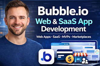 develop bubble io web app, mvp, saas mobile app bubble io marketplace developer