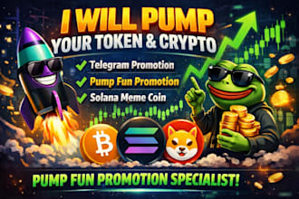 pump your token,crypto telegram promotion, pump fun promotion, solana meme coin