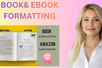 do amazon KDP book formatting, paperback formatting, and kindle formatting