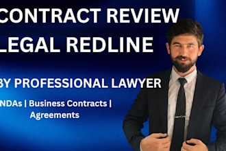 review, edit and redline your legal contract professionally