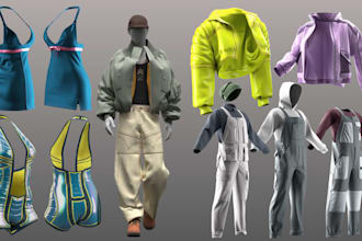 create realistic 3d clothing mesh virtual clothing for second life with textures
