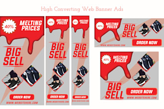 design high converting web banner ads and display ads