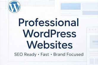 design a professional wordpress website with SEO and branding