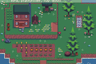 create pixel art tileset, props for your game