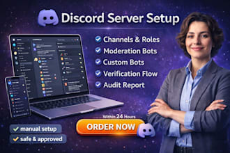 discord server setup professional custom bots moderation and management i