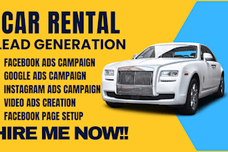 car rental leads,car rental facebook ads,car rental google ads,video ads