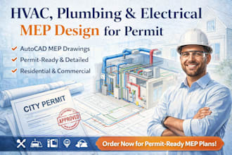do architecture, mep, hvac, plumbing, electrical permit drawings