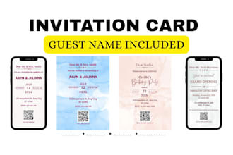 create simple digital invitations with guest name input