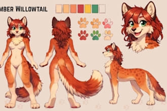 create furry reference sheet anthro furry ref sheet  character reference sheet