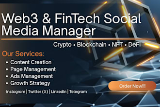 manage social media for web3 blockchain and fintech startups