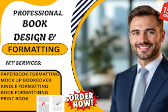 design a professional book cover, book formatting and ebook