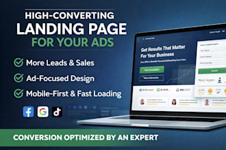 high converting landing page for ads and lead generation