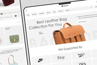 create a high converting shopify bag store for fashion
