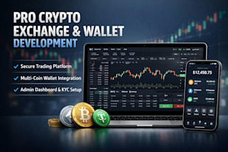 develop a secure crypto exchange, trading bot, or wallet with admin panel